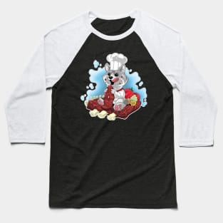 Dog Chef Illustration Baseball T-Shirt